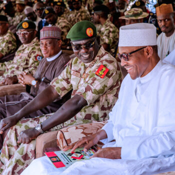 Buhari and former Chief of Army Staff, Tukur Buratai during an event/The Bridge News