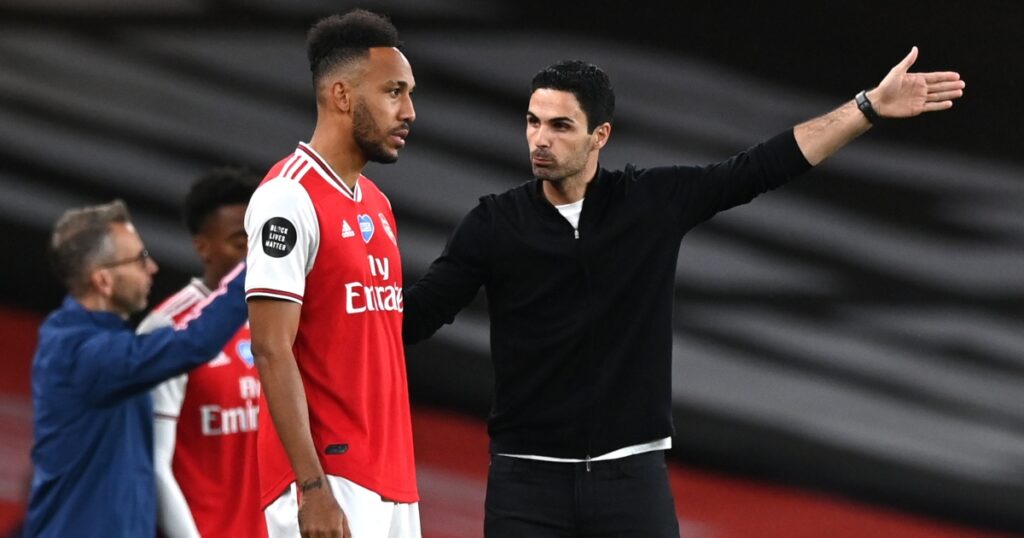 Aubameyang and Arteta/Football365