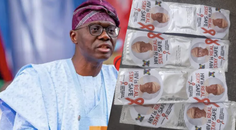 Sanwo-Olu branded condoms