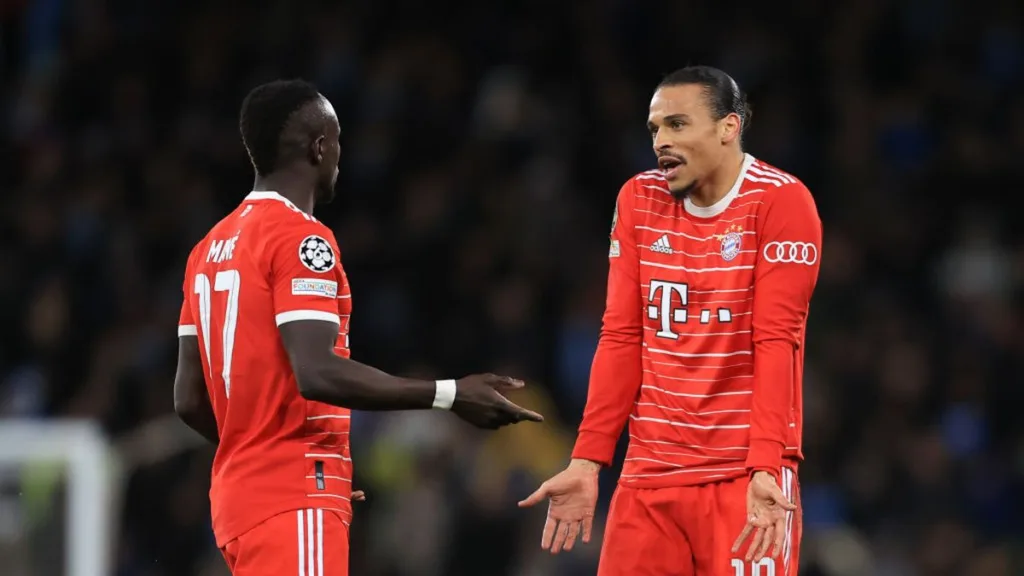 Sane complains to Mane during their match against City/Getty Images