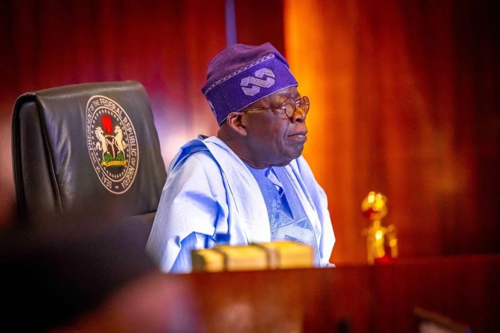 President Tinubu during a meeting with stakeholders/Instagram @officialasiwajubat