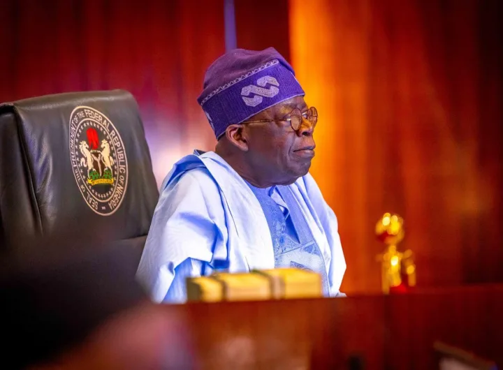 President Tinubu during a meeting with stakeholders/Instagram @officialasiwajubat