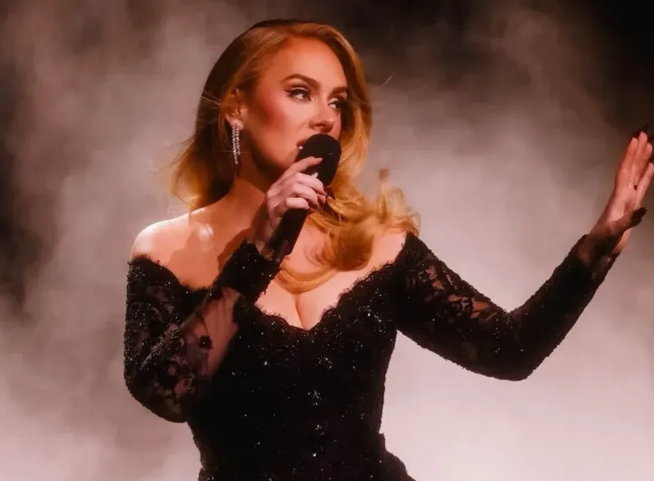 Adele performing on stage/Instagram @adele