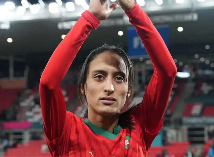 Morocco's Z. Redouani appreciates the support of fans after 4-0 loss to France/Instagram @fifawomensworldcup