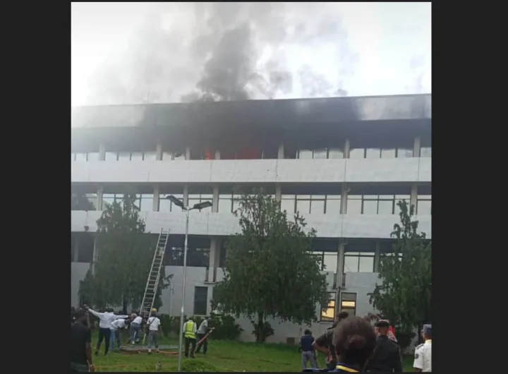 Three offices were burnt during the fire.