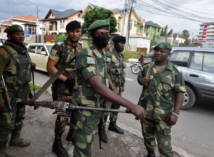 Congolese military officers/Reuters