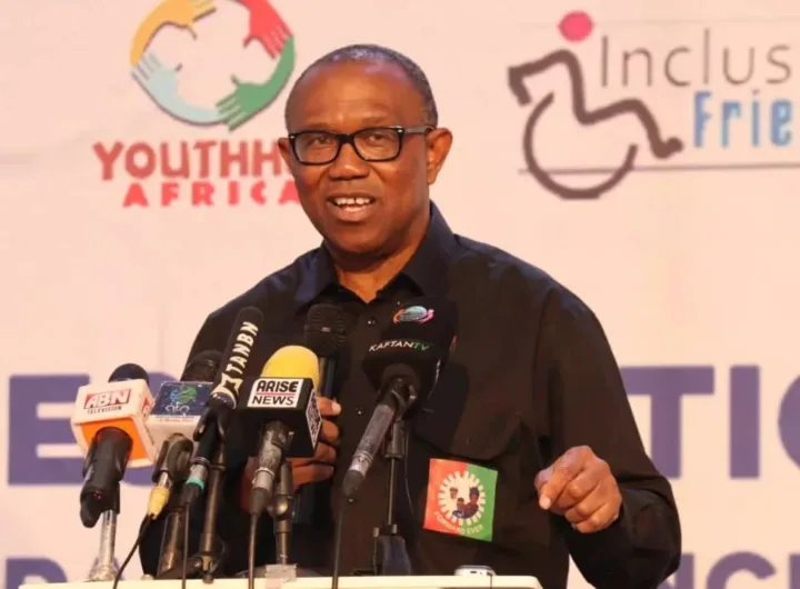 Peter Obi addresses the press/Instagram @peterobigregory