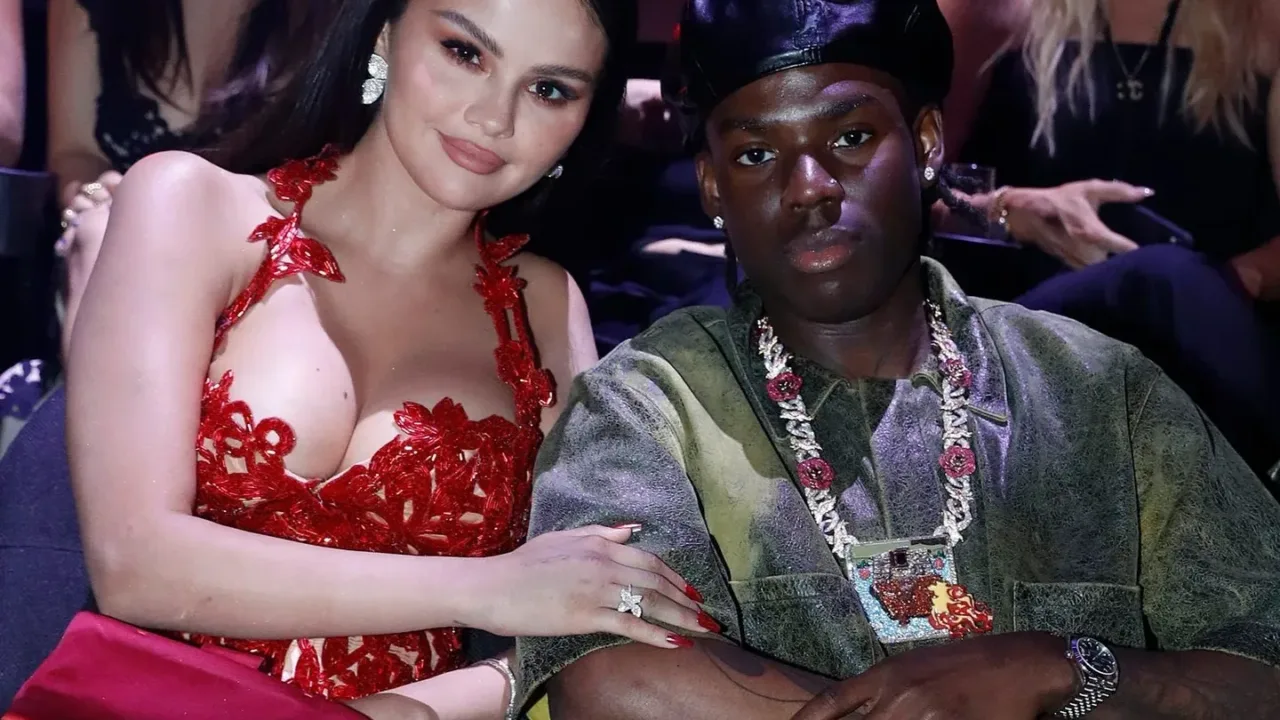 Selena Gomez and Rema at the 2023 VMAs