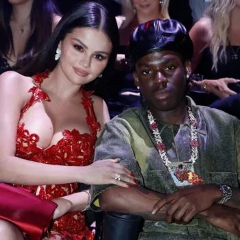 Selena Gomez and Rema at the 2023 VMAs