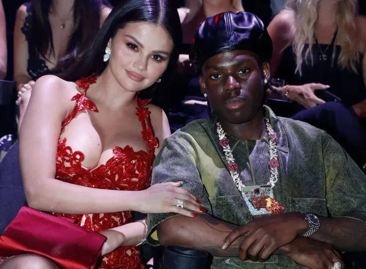 Selena Gomez and Rema at the 2023 VMAs