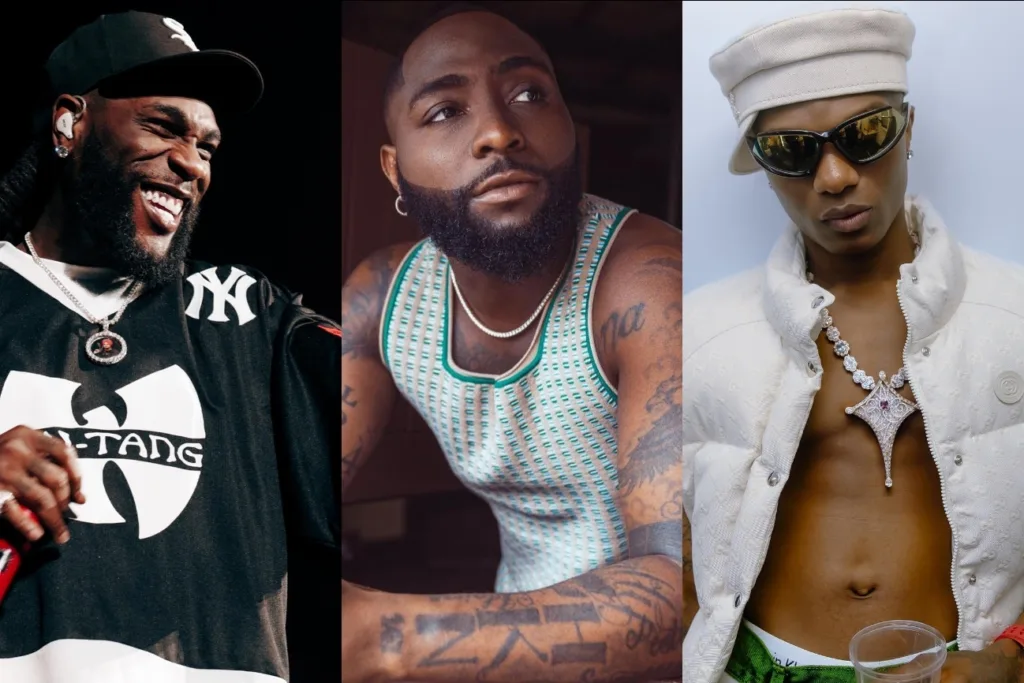 Burna Boy, Davido. and Wizkid