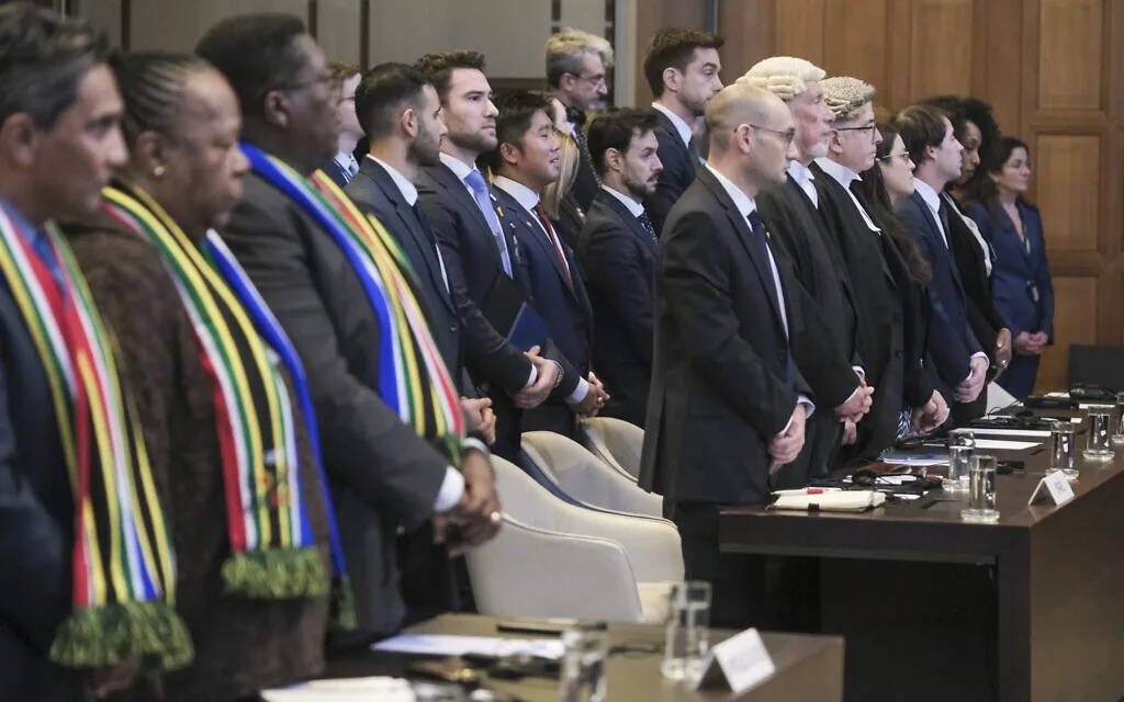 South Africa and Israeli representatives at The Hague/AP