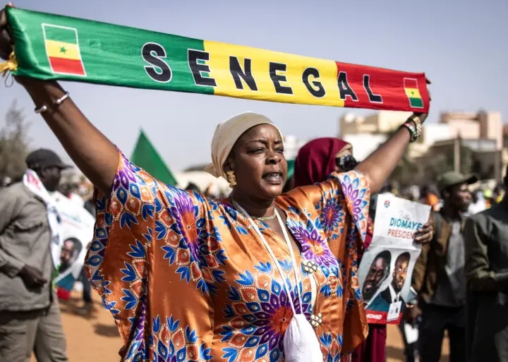 Senegalese woman shows love for country/AFP