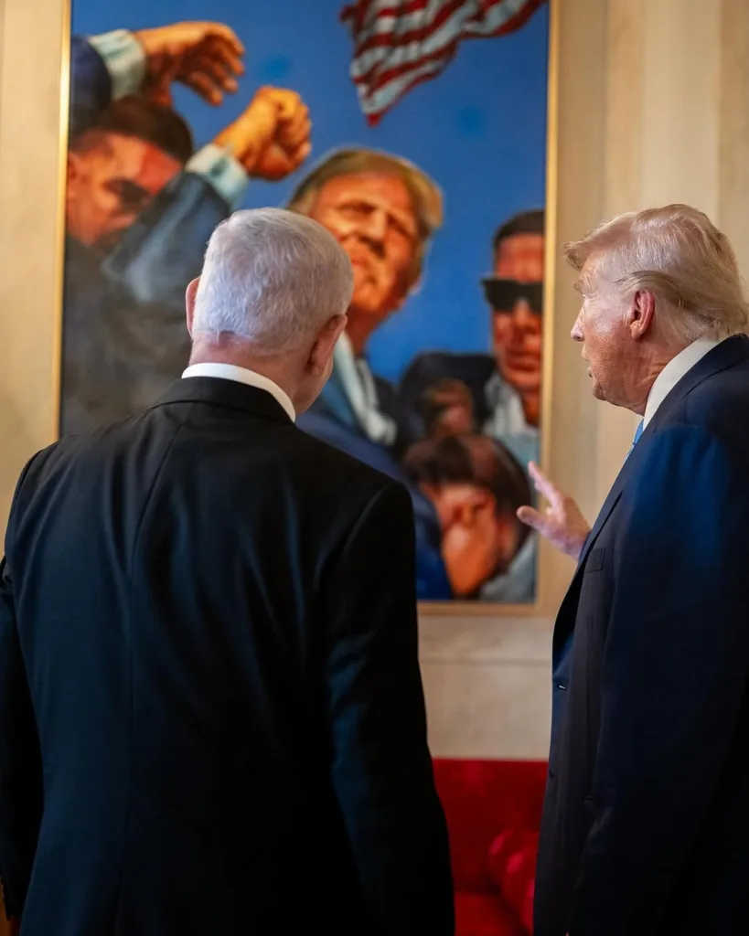 Trump shows Netanyahu portrait of his assassination plot survival/White House