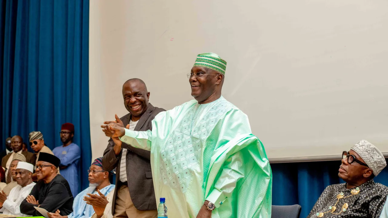 Atiku Abubakar at the coalition meeting/Lionscrib