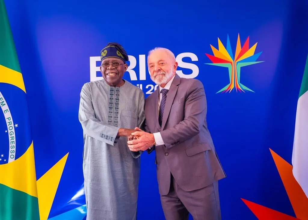 President Tinubu and President Lula of Brazil at the BRICS Summit 2025/Instagram @officialasiwajubat