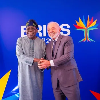 President Tinubu and President Lula of Brazil at the BRICS Summit 2025/Instagram @officialasiwajubat