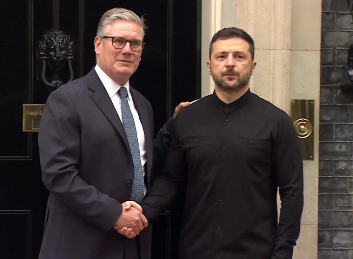 UK Prime Minister Keir Starmer and Zelenskiy/BBC