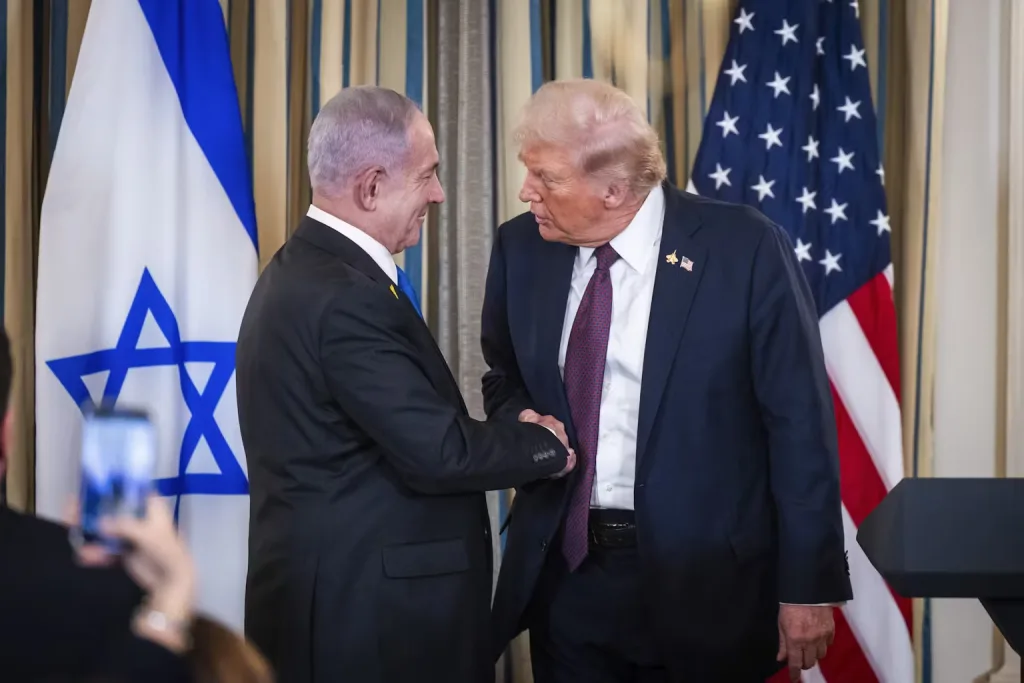 Trump and Netanyahu exchange pleasantries Gaza talks/EPA