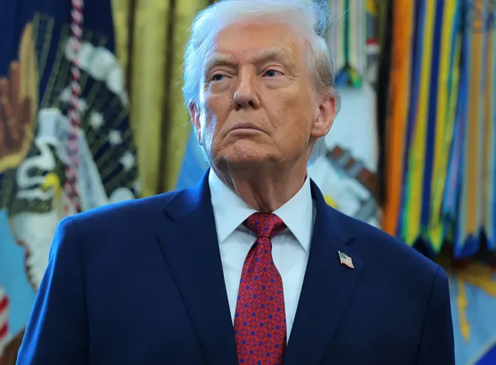 President Donald Trump at the White House's Oval Office on December 15, 2025, in Washington, DC. Photo by Anna Moneymaker/Staff via Getty Images