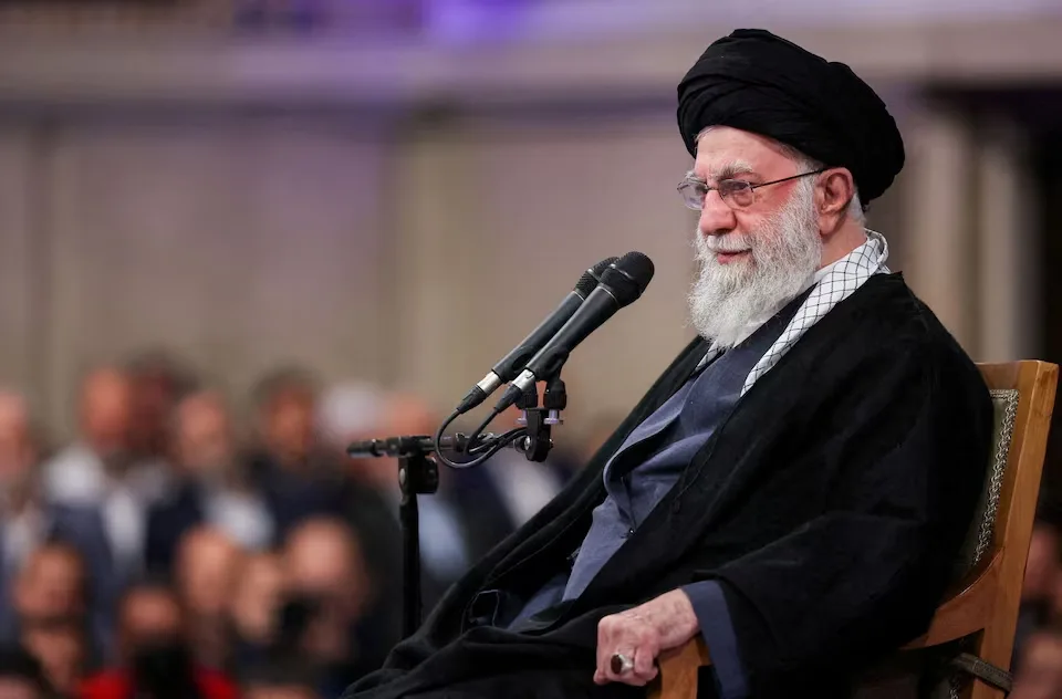 Ayatollah Ali Khamenei, Iran's Supreme Leader, addresses attendees at a Tehran meeting on January 3, 2026. Photo credit: Office of the Iranian Supreme Leader/WANA (West Asia News Agency)