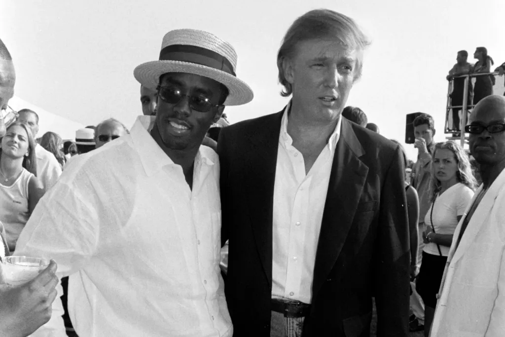 Trump and Diddy in 1998/Getty Images