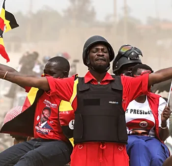 Bobi Wine is aiming to beat Museveni who has been in power for close to 40 years/Africanews
