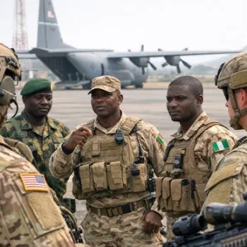 The US military aircraft arrived Nigeria on Thursday evening/Lionscrib News