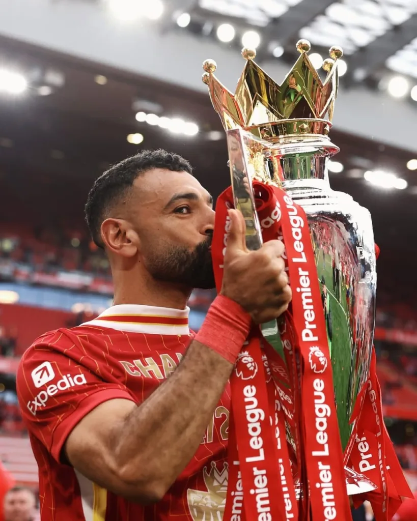 Salah won two Premier League titles in nine years at Liverpool/Liverpool