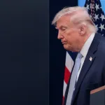 President Donald Trump walks out of the James S. Brady Press Briefing Room at the White House in Washington, D.C., following a press conference on April 6, 2026/Photo: Reuters