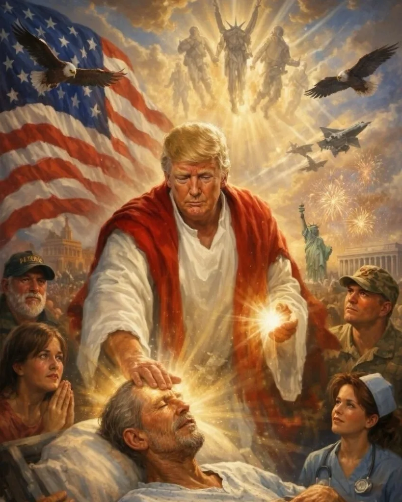 Trump posted a photo depicting himself as Jesus Christ/Photo: Donald Trump