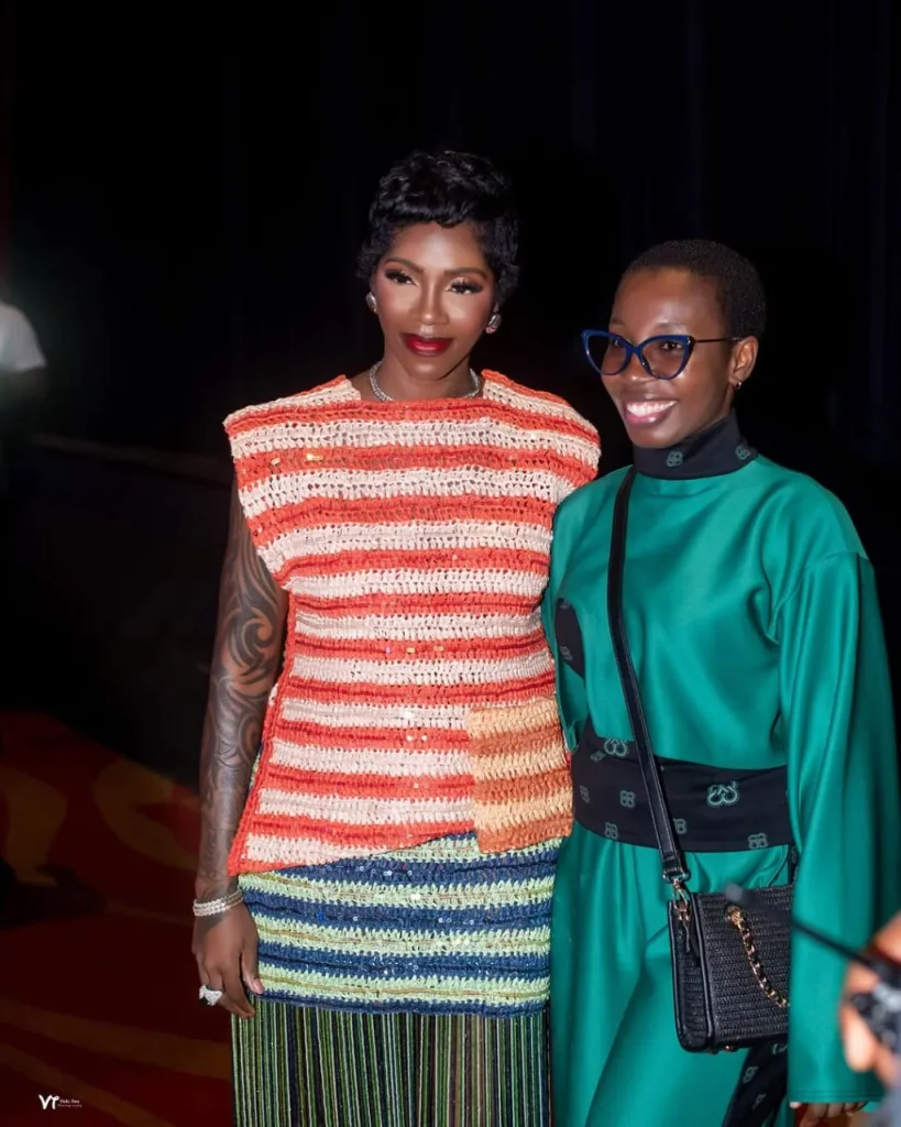 Tiwa Savage and a guest at the event