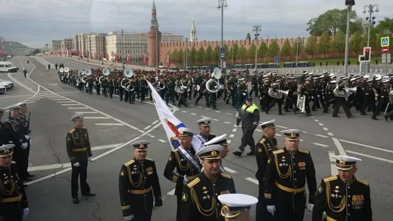 Russian troops assemble for the Victory Day military parade/Photo: Getty