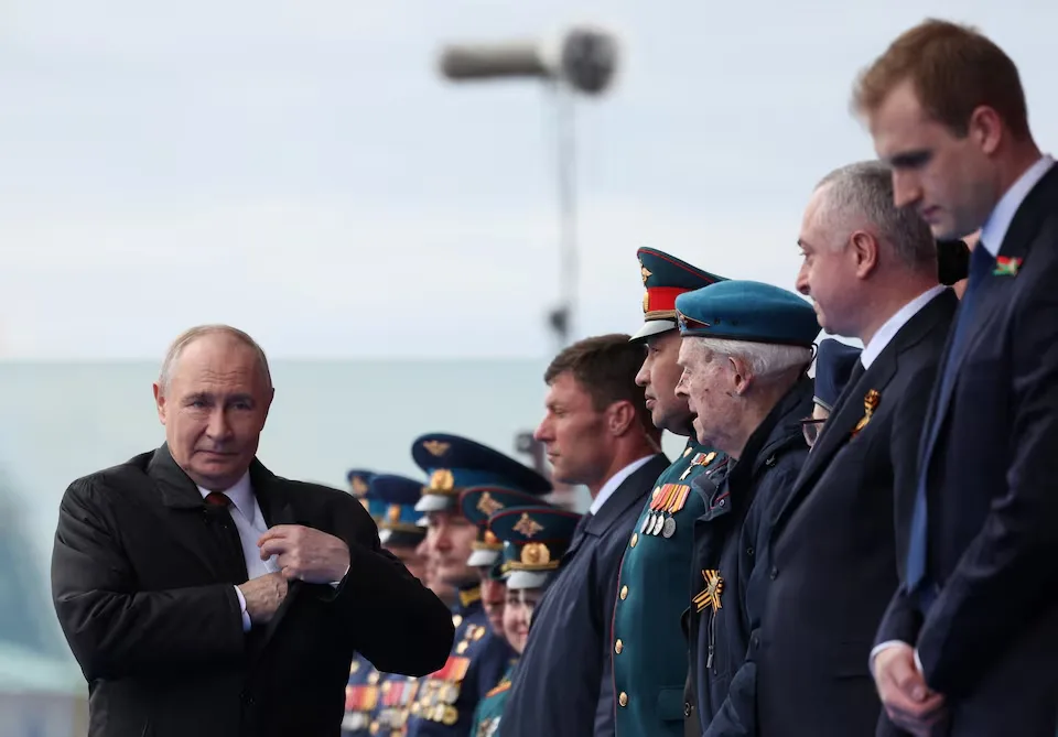 Russian President Vladimir Putin was present at a military parade held on Victory Day in Red Square, central Moscow, on May 9, 2026, commemorating the 81st anniversary of the Soviet Union's triumph over Nazi Germany in the Second World War. (Photo: Sputnik/Vyacheslav Prokofyev/Pool via REUTERS)