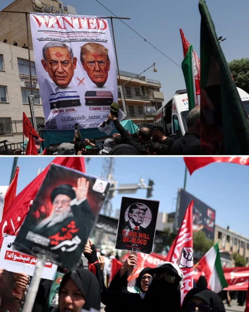 Iranian mourners called for the death of Israeli Prime Minister Benjamin Netanyahu and US President Donald Trump/ Photo: FOX