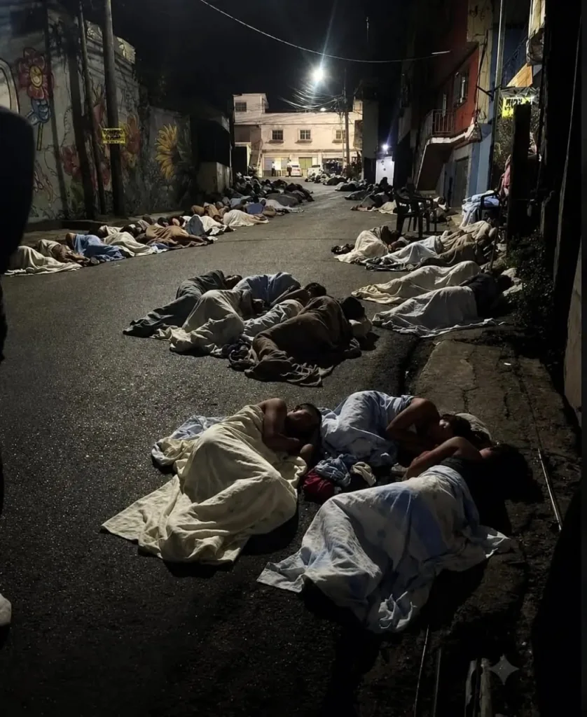 Displaced residents are sleeping in crowded shelters or outside without reliable access to clean water