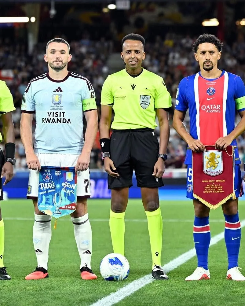 Artan oversaw the Salzburg showdown between Champions League winners Paris Saint-Germain and Europa League holders Aston Villa/Photo: UEFA