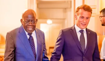President Tinubu meets French President Emmanuel Macron during his vacation in France/Photo: Instagram @officialasiwajubat