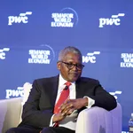 Aliko Dangote speaks at the Semafor World Economy at Washington D.C. USA on April 16, 2026/ Photo; Getty Images
