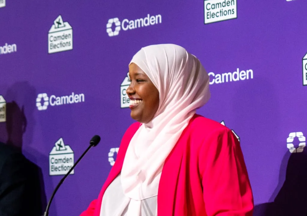Sagal Abdi-Wali makes a speech/Photo: Instagram @sagalcamden