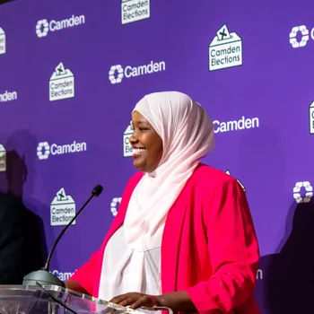 Sagal Abdi-Wali makes a speech/Photo: Instagram @sagalcamden